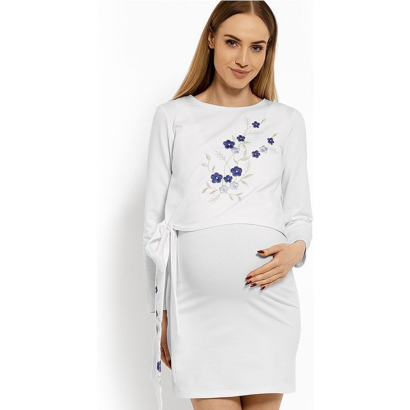 Pregnancy dress model 113212 PeeKaBoo - XXL - White