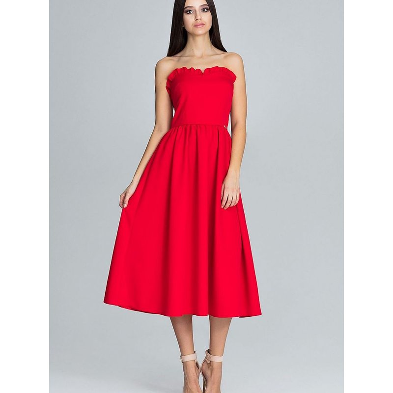 Evening dress model 116340 Figl - XL - Red