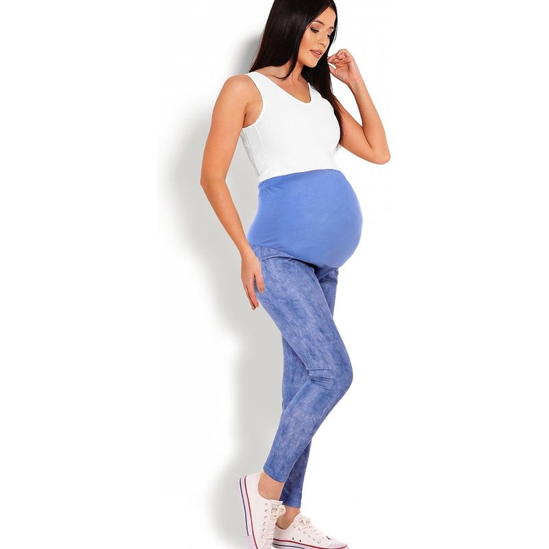 Maternity leggings model 125822 PeeKaBoo - L/XL - Blue