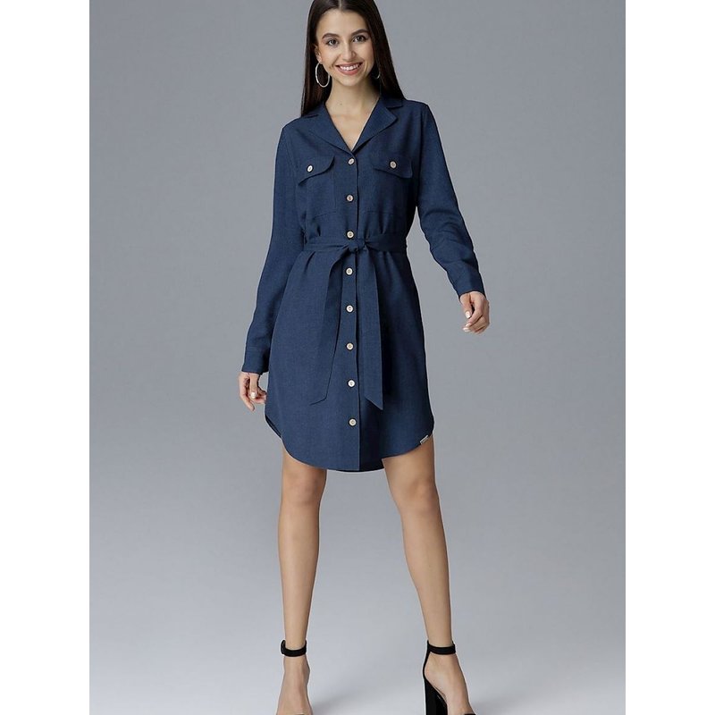 Daydress model 126028 Figl - L - Navy blue
