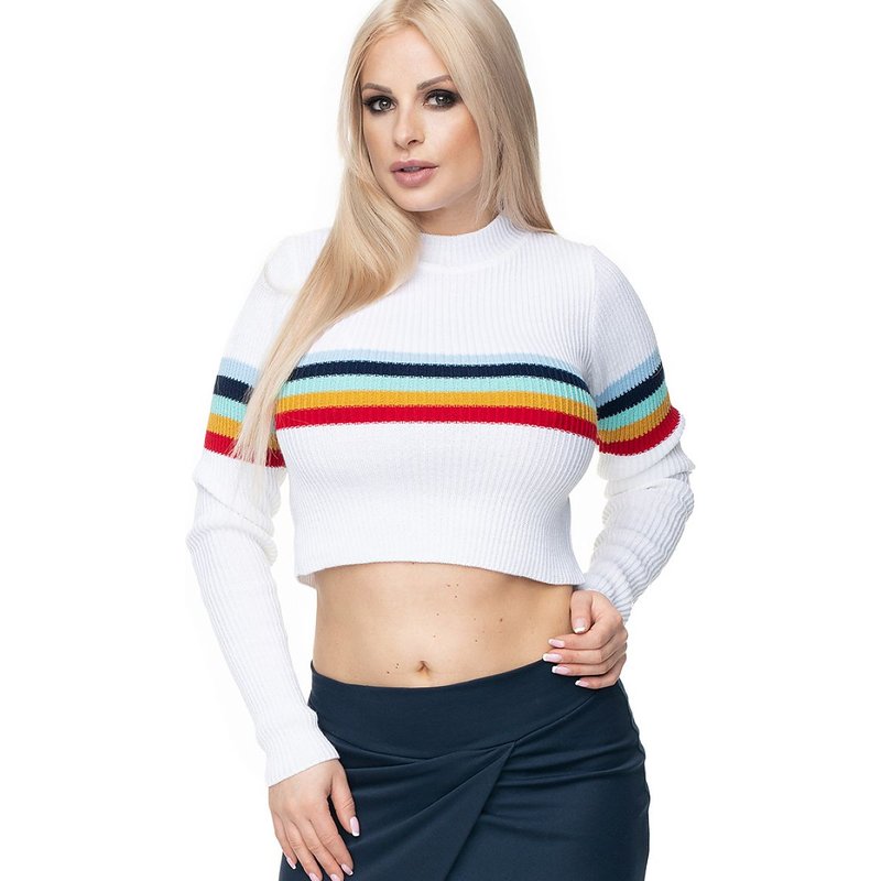 Short jumper model 131598 PeeKaBoo - ONE-SIZE-FITS-ALL - White