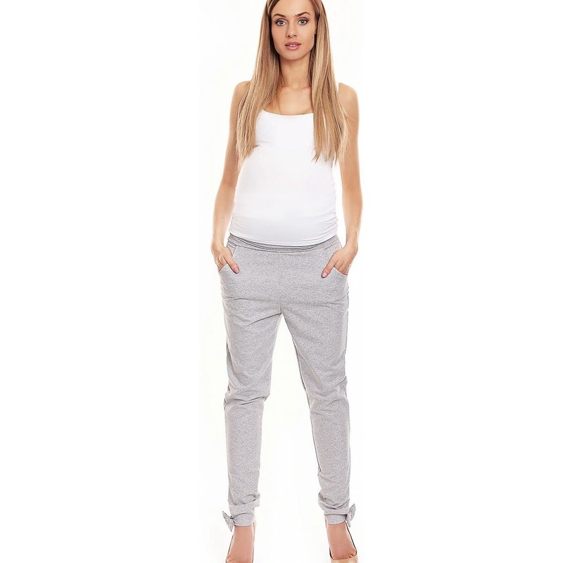 Maternity pants model 133334 PeeKaBoo - S/M - Grey