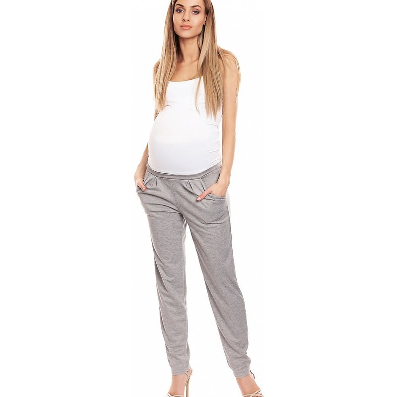 Maternity pants model 133338 PeeKaBoo - L/XL - Grey