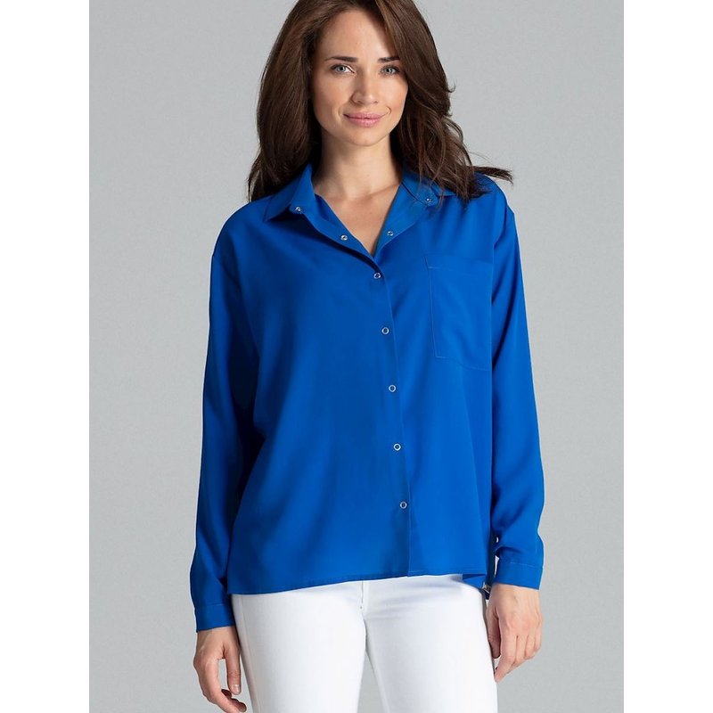 Long sleeve shirt model 135871 Lenitif - S - Blue