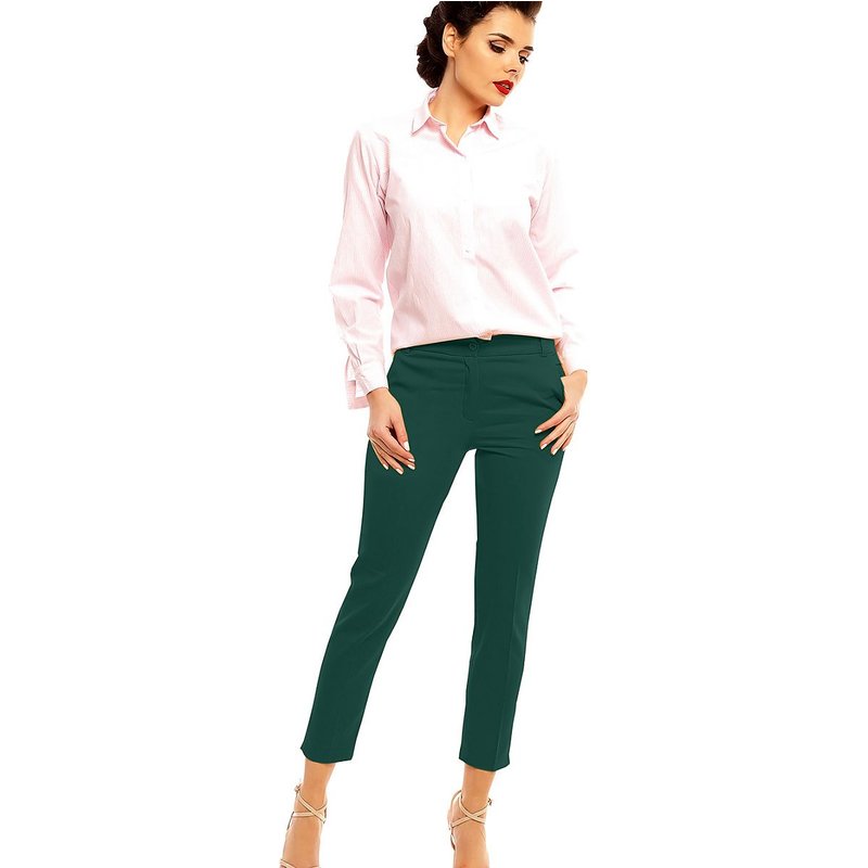 Women trousers model 140606 Cabba - 46 - Green