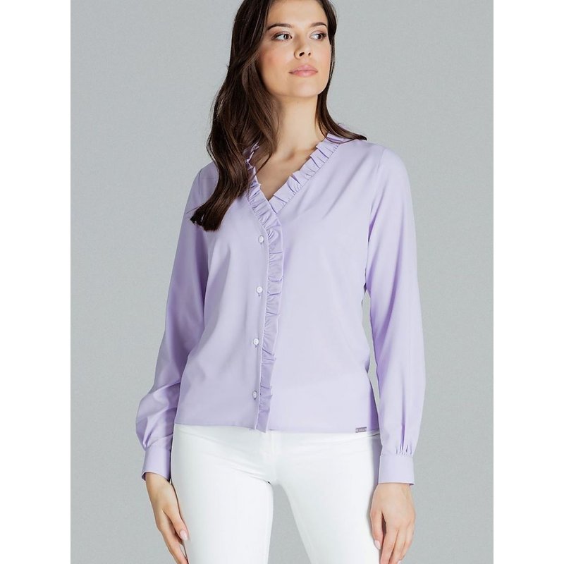 Long sleeve shirt model 143923 Lenitif - M - Violet