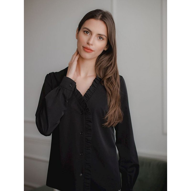 Long sleeve shirt model 143924 Lenitif - L - Black