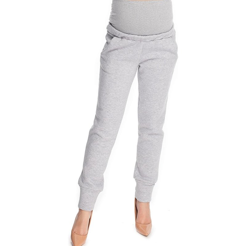 Maternity pants model 147523 PeeKaBoo - S/M - Grey
