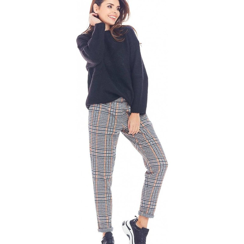 Women trousers model 148985 awama - M - Navy blue