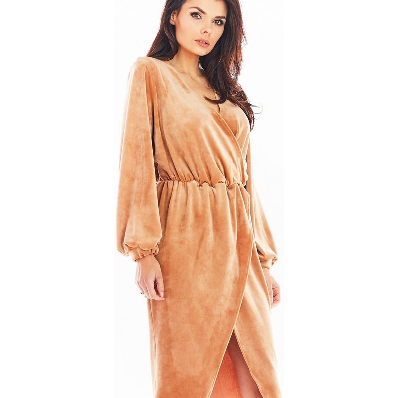 Evening dress model 150748 awama - L - Beige