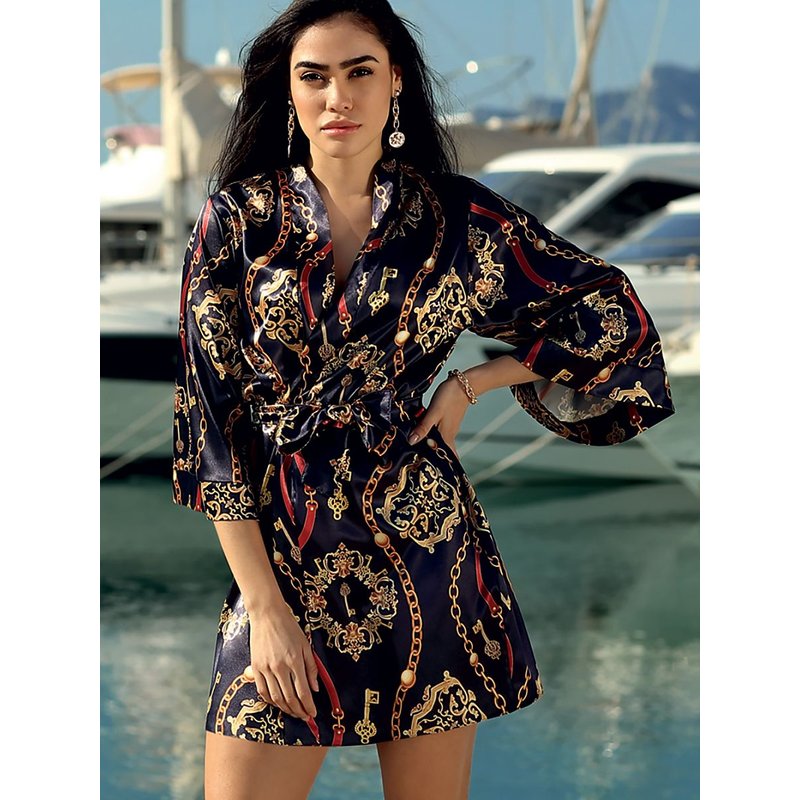 Bathrobe model 156260 DKaren - XS - Multicolor