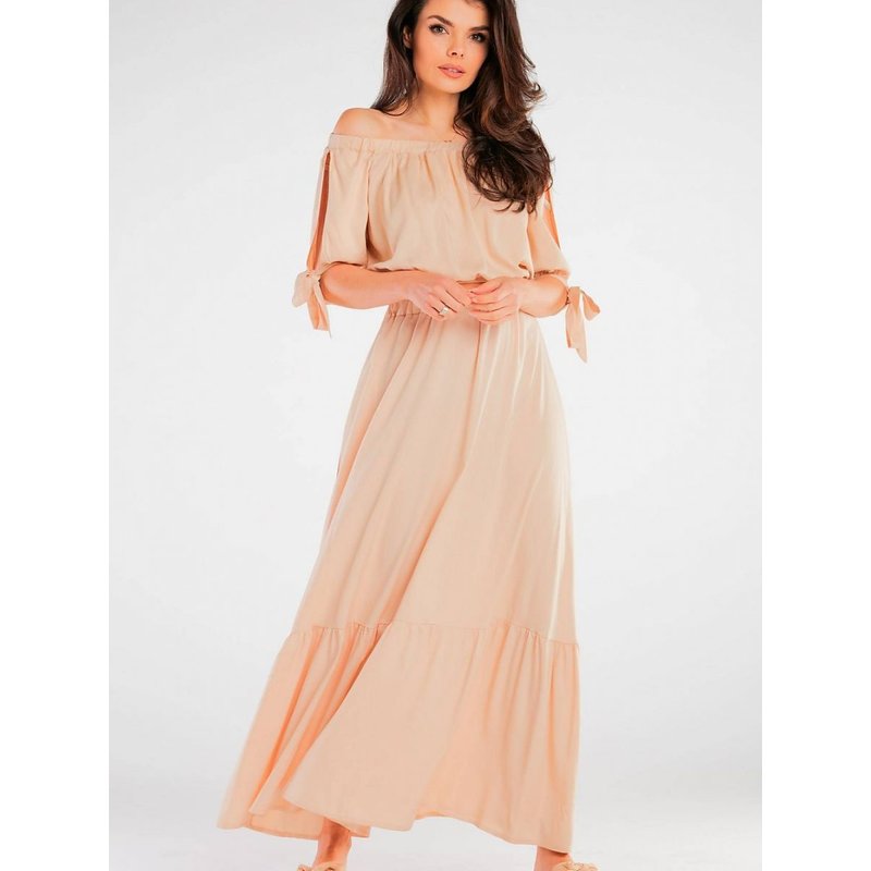 Long skirt model 166798 awama - S/M - Beige