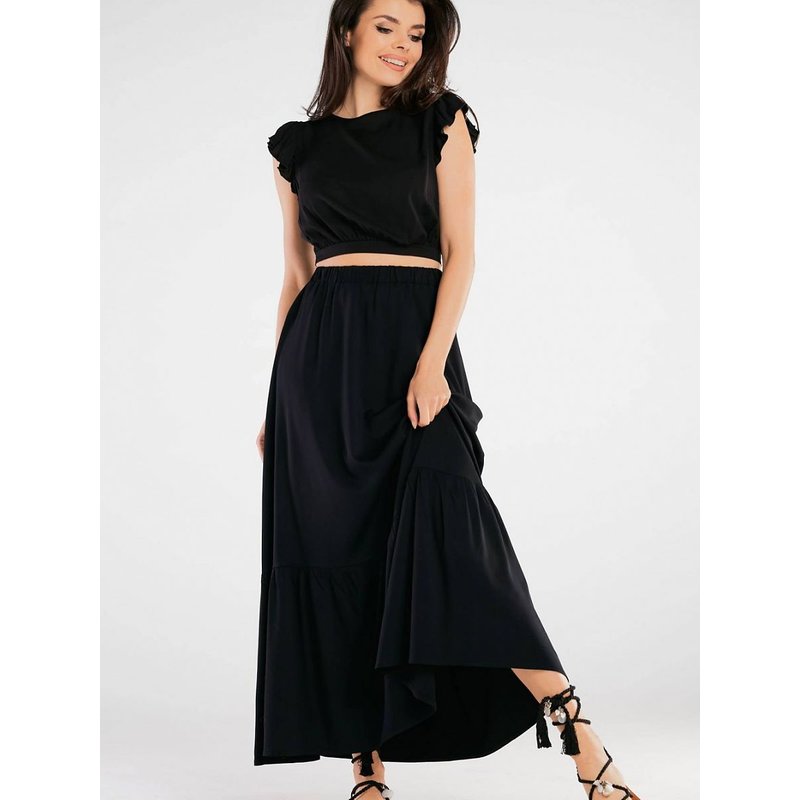 Long skirt model 166799 awama - S/M - Black