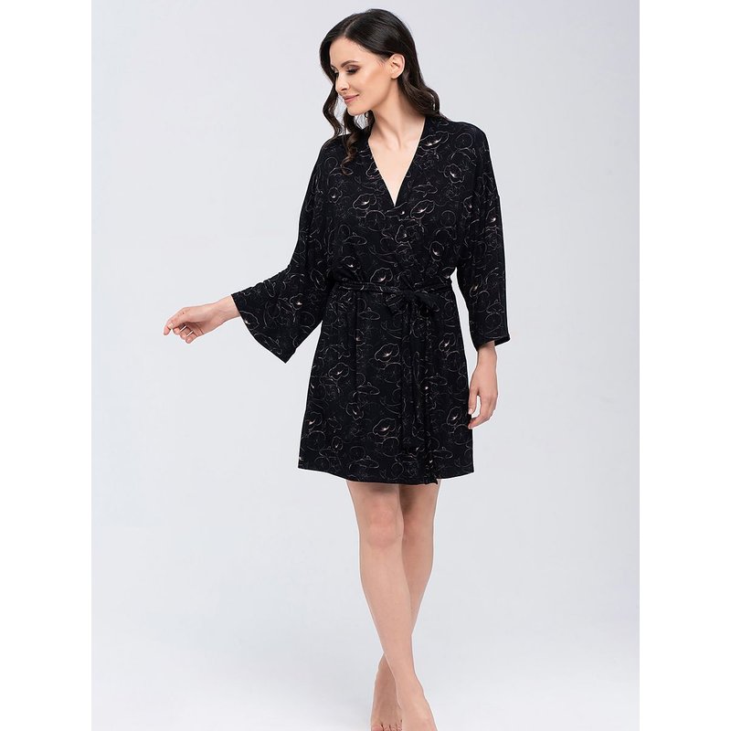 Bathrobe model 170096 Babella - S - Black
