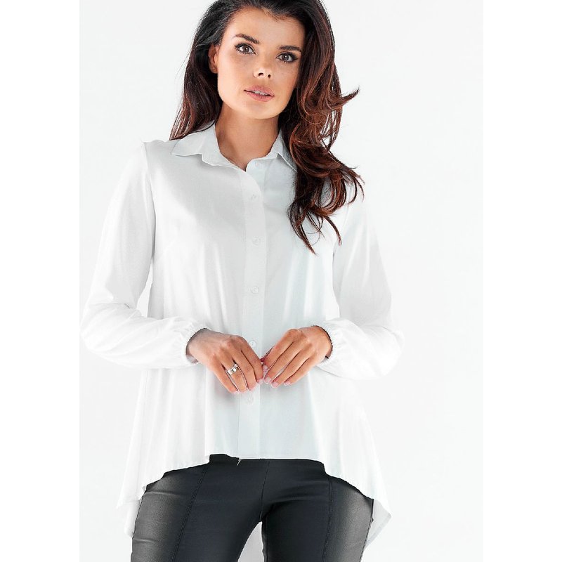 Long sleeve shirt model 173913 awama - S - White
