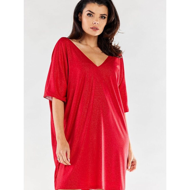 Evening dress model 174338 awama - ONE-SIZE-FITS-ALL - Red