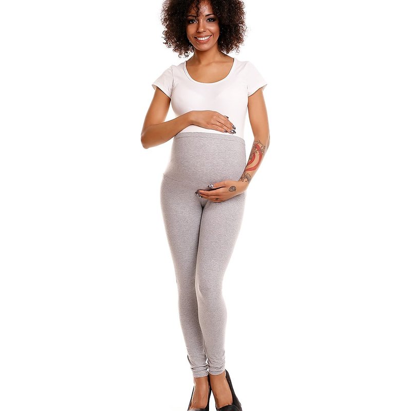 Maternity leggings model 174800 PeeKaBoo - S/M - Grey