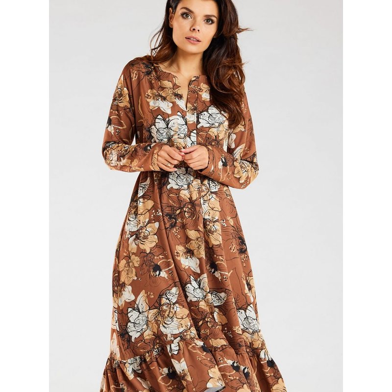 Daydress model 176853 awama - L - Brown