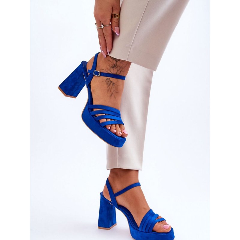 Heel sandals model 179123 Step in style - 37 - Blue