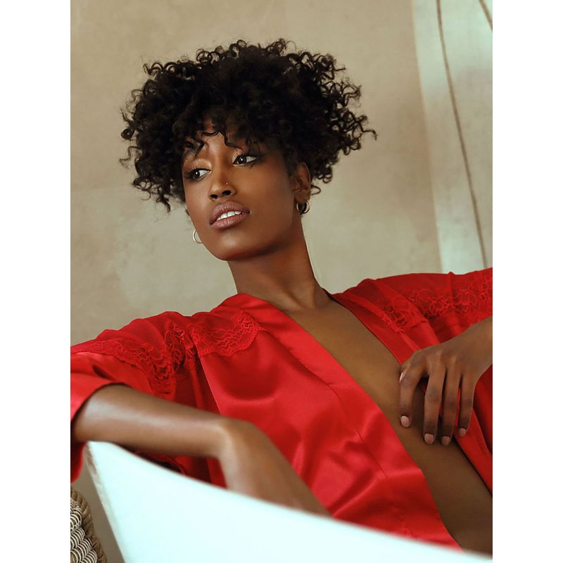 Bathrobe model 179263 DKaren - S - Red