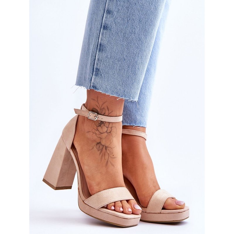 Heel sandals model 179871 Step in style - 40 - Beige