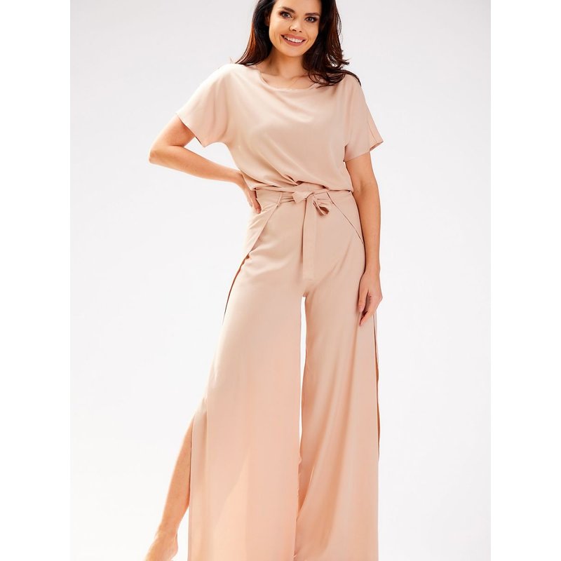 Women trousers model 181097 awama - L - Beige