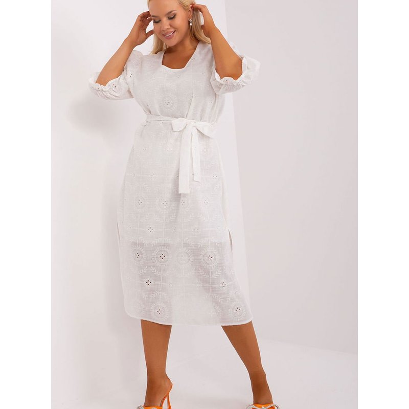 Plus size dress model 182288 Lakerta - 46 - Beige