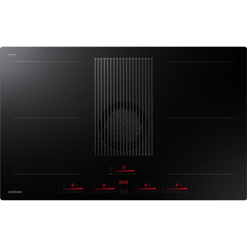 Samsung Infinite Range CombiHob NZ84T9747VK 83cm Induction Extractor Hob - Black - For Recirculating Ventilation