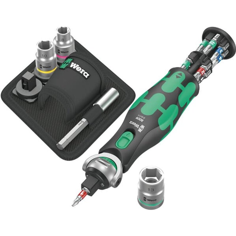 Wera 8009 Zyklop Pocket Set 2 Combination Ratchet, Socket and Bit Set Combination