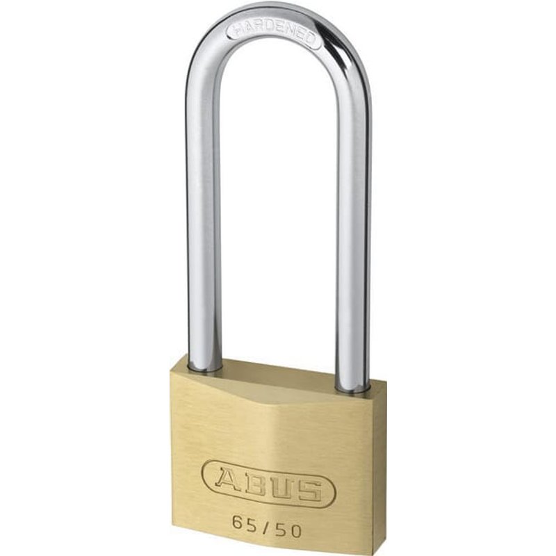 ABUS Mechanical 65/50mm Brass Padlock 80mm Long Shackle 10004781-01