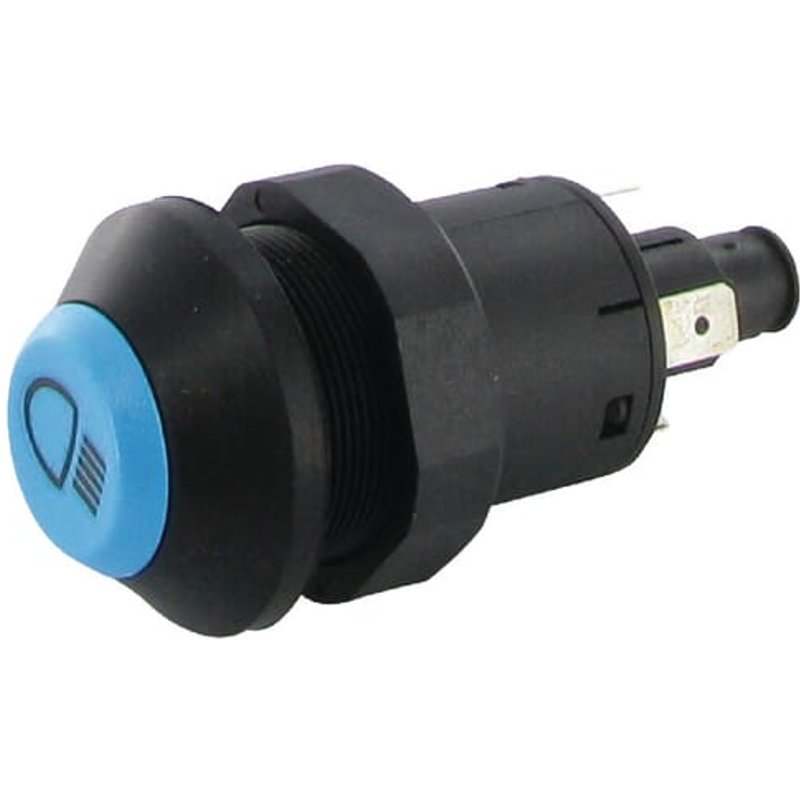 Pneutron Push switch, High beam, round, blue 11120140PN