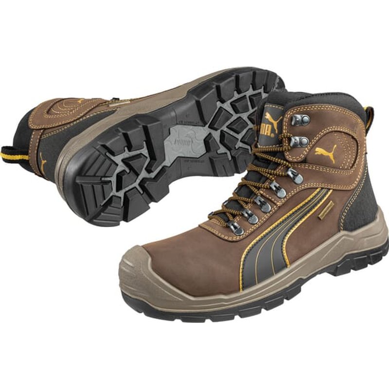 Puma Mens Sierra Nevada Mid Safety Boots Brown Size 12