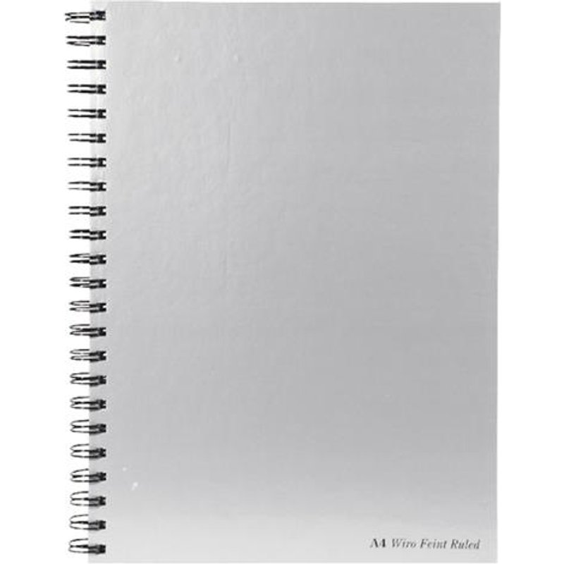 Pukka Pad A4 Wirebound Hard Cover Notebook Ruled 160 Pages Silver (Pack 5) - Wrula4