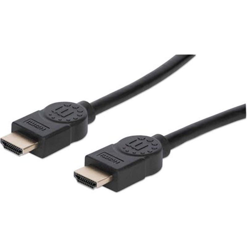 Manhattan HDMI 4K@60Hz Cable with Ethernet, 1m, Certified, Suitable for ALL 4K & 1080p/HD uses - when upgrading now or have it ready for when you need it, Male to Male, Black, Ultra HD 4k x 2k, Lifetime Warranty, Premium High Speed, Equivalent to HDMM1MP