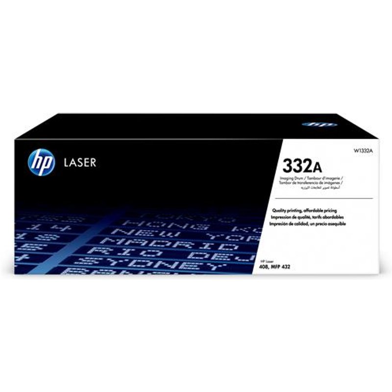 HP 332A Black Original Laser Imaging Drum. Black toner page yield: 30000 pages Printing colours: Black Quantity per pack: 1 pc(s)