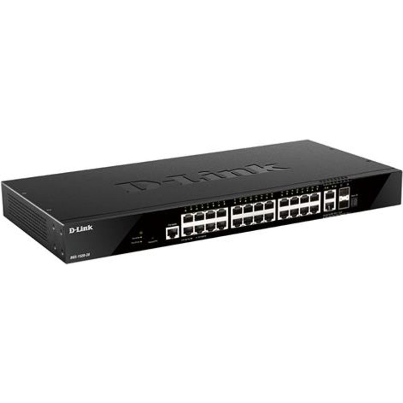 D-Link 24 x 10/100/1000BASE-T Ports 2 x 10GBase-T Ports and 2 x 10G SFP+ Ports Smart Managed Switch Managed L3 10G Ethernet (100/1000/10000) Rack mounting 1U