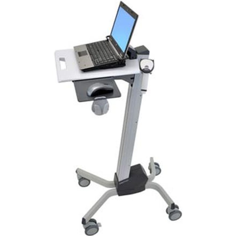 Ergotron 24-205-214, Neo-Flex 24-205-214 Laptop Cart, NO Basket Included - 15 lb Capacity - 4 Casters - Aluminum, Plastic, Steel - 28.8' Width x