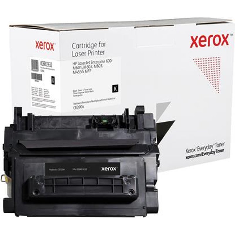 Everyday Black Toner by compatible with HP 90A (CE390A) Standard capacity. Black toner page yield: 10000 pages Printing colours: Black Quantity per pack: 1 pc(s)