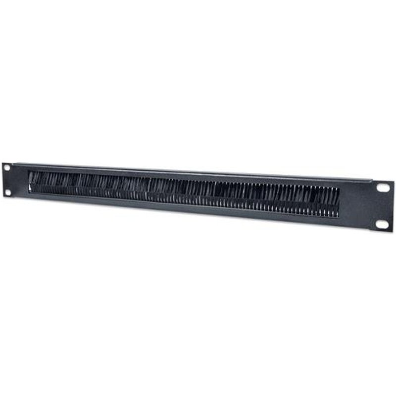 Intellinet 19" Cable Entry Panel. 1U. with Brush Insert. Black