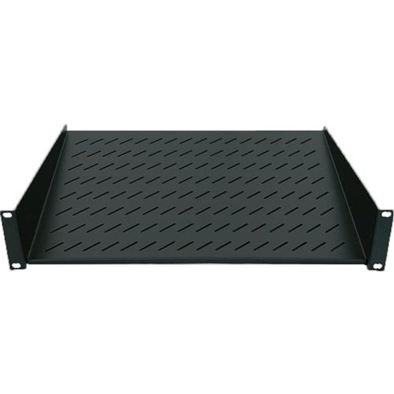 Intellinet 19" Cantilever Shelf 1U 2-Point Front Mount 150mm Depth Max 25kg Black Three Year Warranty