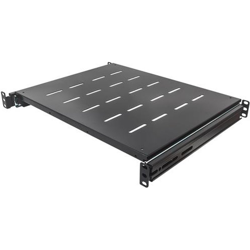 Intellinet 19" Sliding Shelf 1U For 600 to 800mm Depth Cabinets & Racks shelf depth 350mm Max weight 35kg Black