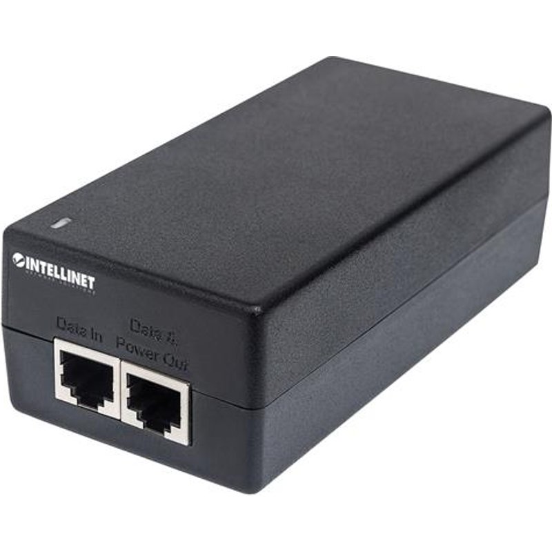 Intellinet Gigabit Ultra PoE+ Injector 1 x 60 W Port IEEE 802.3bt and IEEE 802.3at/af Compliant Plastic Housing (UK Power Cord)