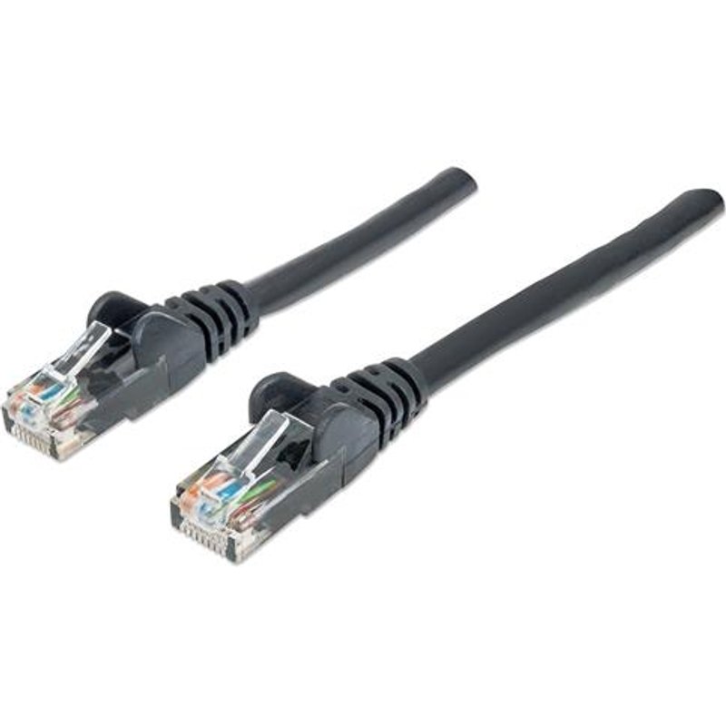 Intellinet Network Patch Cable Cat6 20m Black CCA U/UTP PVC RJ45 Gold Plated Contacts Snagless Booted Lifetime Warranty