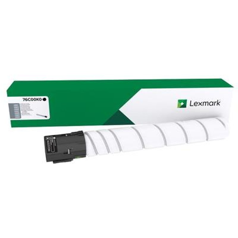 Lexmark 76C00K0. Black toner page yield: 18500 pages Printing colours: Black Quantity per pack: 1 pc(s)