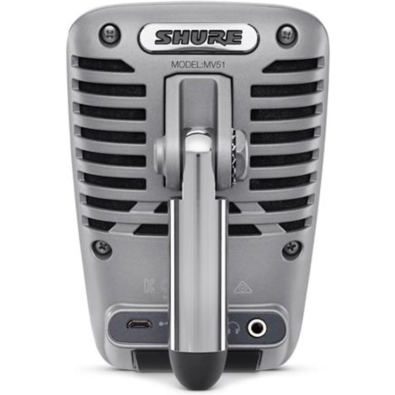Shure MOTIV MV51 Digital camcorder microphone -39 dB 20 - 20000 Hz 24 bit 48 kHz Speech/Singing/Acoustic/Loud/Flat