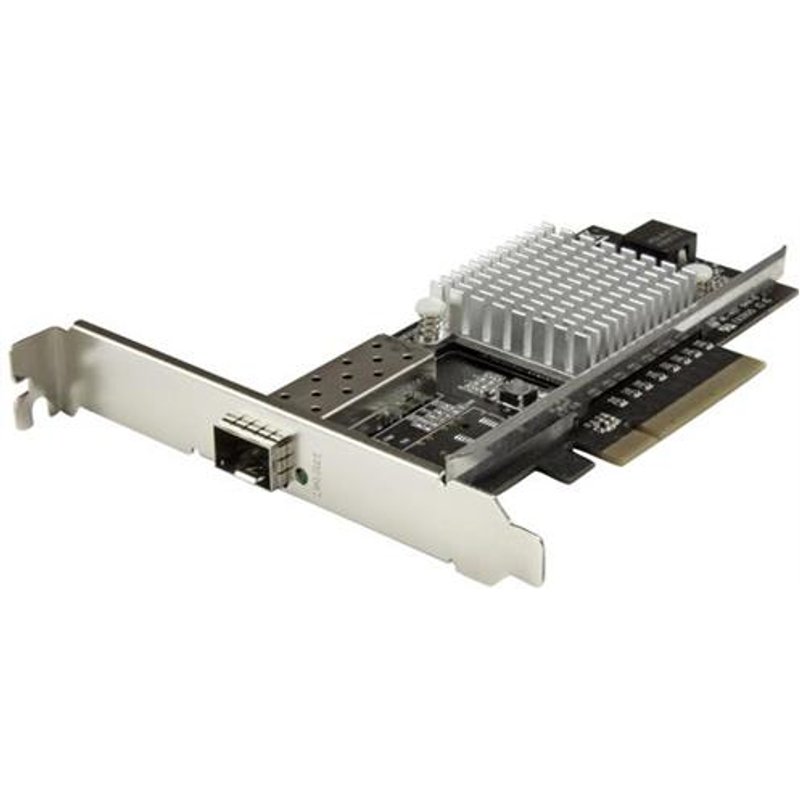 StarTech.com 1-Port 10G Open SFP+ Network Card - PCIe - Intel Chip - MM/SM. Internal. Connectivity technology: Wired Host interface: PCI Express Interface: Fiber. Maximum data transfer rate: 10000 Mbit/s. Product colour: Black