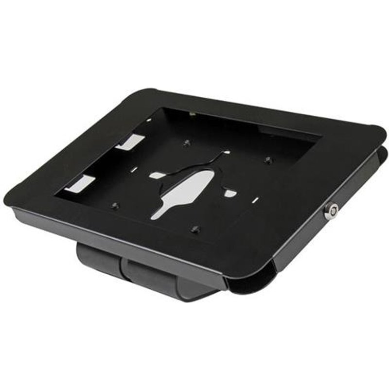 StarTech.com Secure Tablet Stand - Desk or Wall-Mountable - TAA Black 24.6 cm (9.7") 9.7" iPad Steel 1.3 cm Key