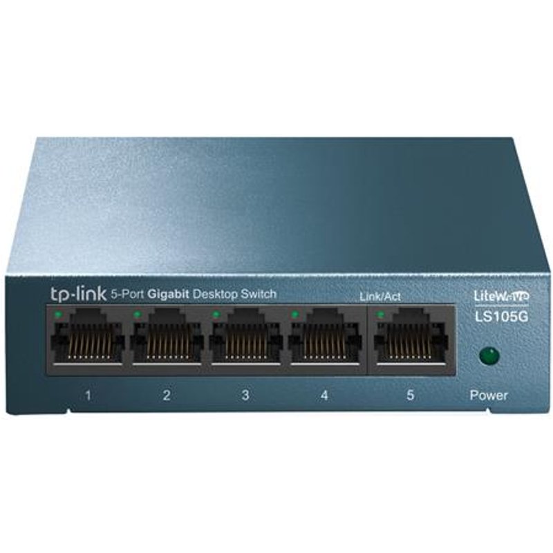 TP-Link 5-Port 10/100/1000Mbps Desktop Network Switch Unmanaged Gigabit Ethernet (10/100/1000) Wall mountable