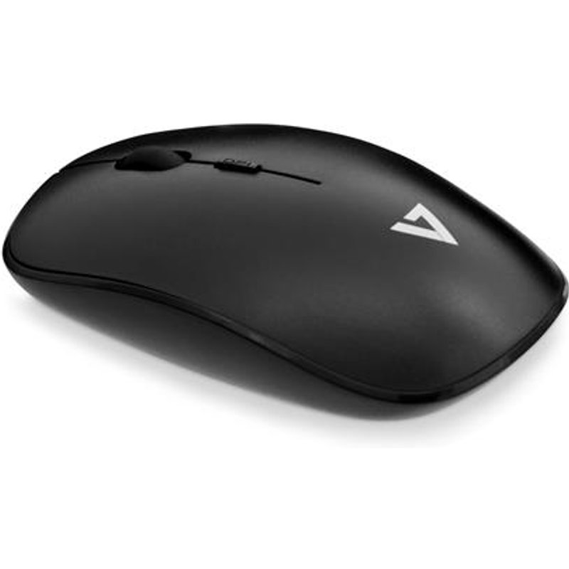 V7 Low Profile Wireless Optical Mouse - Black