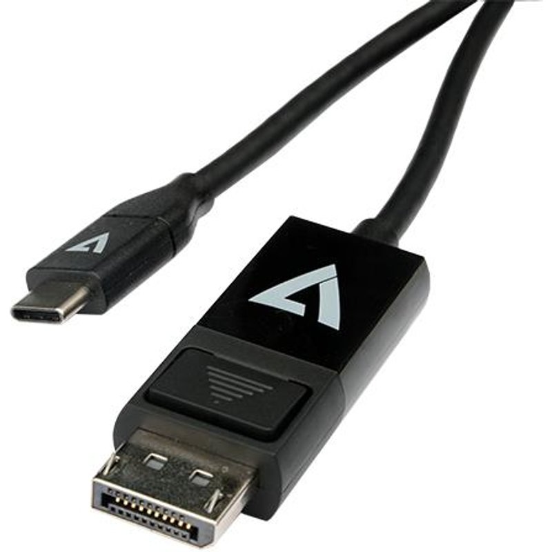 V7 V7UCDP-2M cable gender changer USB Type-C 3.2 Gen 1 DisplayPort Black